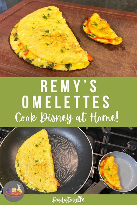 Here is a fun recipe to make Remy’s omelettes from Ratatouille. This makes for a super easy and delicious recipe. It is family friendly and i hope you enjoy! Ratatouille Movie Recipe, Disney Meal Recipes, Fruit Ratatouille, Ratatouille Recipes Disney, Ratatouille Soup Recipe Disney, Disney Ratatouille Recipe, Ratatouille Themed Food, Easy Disney Recipes, Recipes From Ratatouille Movie