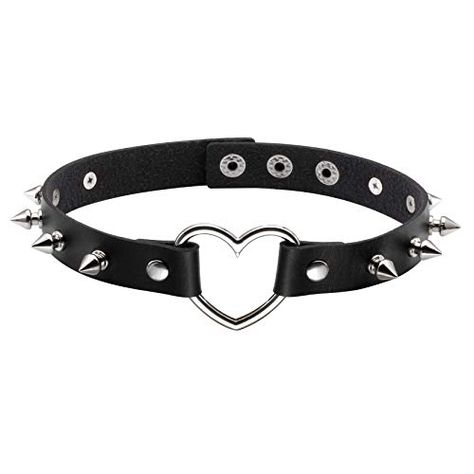 Manip Edit, Leather Choker Collars, Goth Choker, Gothic Emo, Studded Collar, Punk Accessories, Metal Spikes, Leather Choker Necklace, Spike Necklace