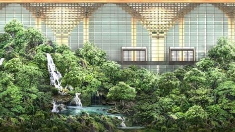 Trends | Green airports: Bangkok's newest terminal features a living indoor forest | WikiTrends Frank Gehry, Indoor Forest, Photo Expo, Airport Terminal, Airport Design, New Building, Expo 2015, Meditation Room, Green Roof