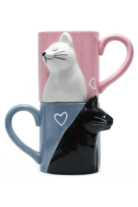 About this item 💕Uniquely romantic:Place these cute mugs together,they kiss together What a sweet way to show your love for that special someone! 💕Surprise Cat Mugs:Creative coffee mug set with cat,So Sweet and cute design is 350ML, sturdy and durable, a set of 2. 💕Love gifts for Him or Her:Feeling loved as soon as your loved ones unbox your gifts as our coffee mugs set is packed in a eco-friendly, gift-giving ready packaging box with the cute cats. #amazon #afflink Couples Stuff, Ceramic Mug Set, Couples Coffee Mugs, Coffee Mug Set, Gifts For Couples, Engagement Gifts For Couples, Creative Coffee, Couple Mugs, Cat Coffee Mug