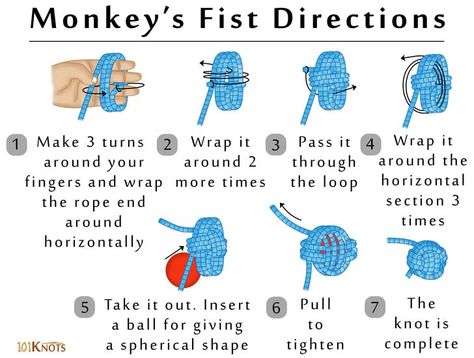 Making a Monkey’s Fist Knot Tattoo Meaning, Monkey Fist Keychain, Monkey Knot, Paracord Monkeyfist, 1000 Lifehacks, Monkey Fist Knot, Paracord Projects Diy, Snake Knot, Knots Guide