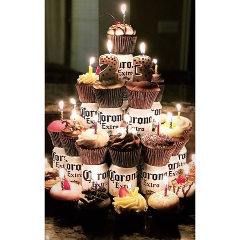 Beer Cupcake Tower, Beer Cake Tower, Beer Cupcake, Beer Can Cakes, Beer Cupcakes, Birthday Beer Cake, Beer Birthday Party, Diy Plush, Birthday Decorations For Men