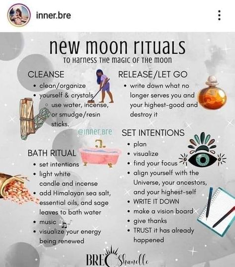 Moon Bath, New Moon Rituals, Making A Vision Board, Ritual Bath, Write It Down, New Moon, Cleaning Organizing, Give Thanks, Ritual