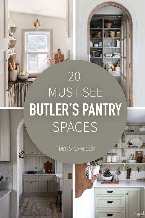 Butler Pantry Decor, Butlers Pantry Ideas Layout, Butlers Pantry Ideas, Pantry Wallpaper, Pantry Design Ideas, Pantry Layout, Kitchen Butlers Pantry, Beautiful Pantry, Pantry Inspiration