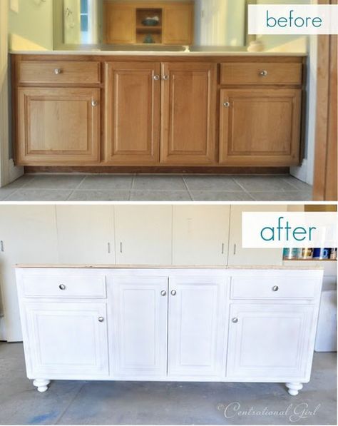 10 Inexpensive Updates For a Builder Grade Home Kitchen Renovation Diy Ideas, Cocina Diy, Casa Clean, Diy Bathroom Vanity, Diy Kitchen Renovation, Hemma Diy, Builder Grade, Cabinet Makeover, Furniture Feet