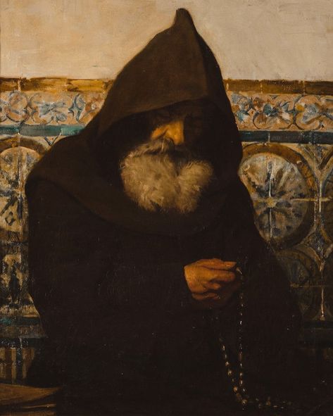 𝙲𝙰𝚃𝙷𝙾𝙻𝙸𝙲 𝚃𝙰𝚅𝙴𝚁𝙽 on Instagram: ““I stand between two eternities. I must fall either into one or the other.” - St. Ambrose . . . . . . #CatholicAesthetic #Catholicism…” Old Man, Cloak, Rosary, Pins, Black