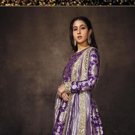 MANISH MALHOTRA on Instagram: "The stunningly elegant @saraalikhan95 #InMM in our regal Bhopali brocade kurta and churidar ensemble, beautifully showcasing the heritage of Nawabs with modern flair, adorned with exquisite Zardosi border work on a tissue handloom dupatta. @manishmalhotra05 #ManishMalhotra #ManishMalhotraWorld #Festive #ManishMalhotraWomenswear #Diwali" Zardosi Border, Brocade Kurta, Handloom Dupatta, Manish Malhotra, Manish, Churidar, Wedding Wear, Diwali, Work On