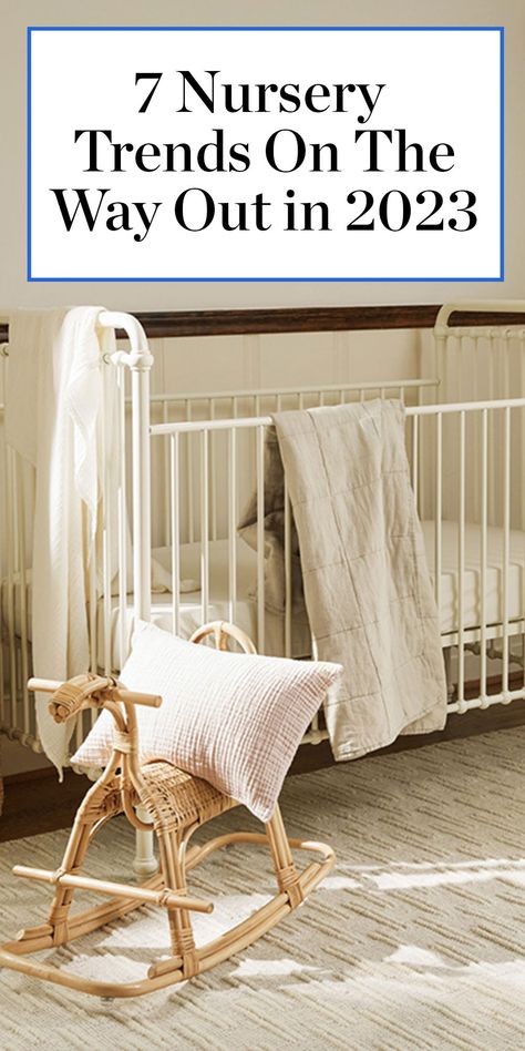 Decorating a nursery this year? Here’s your guide to a forward-looking baby room. #nursery #nurserydecor #bedroomideas #kidsbedroomideas #homedecor Crib Between Two Windows, Crib And Daybed In One Room, Nursery Daybed Layout, Day Bed Nursery Ideas, Crib Under Window, Nestig Crib Nursery, Nursery With Day Bed, Large Nursery Layout, Day Bed In Nursery