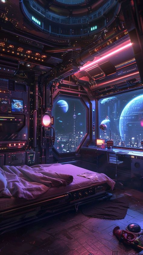 Scifi City Aesthetic, Futuristic City Aesthetic, Cyberpunk City Concept Art, Cyberpunk Spaceship, Spaceship Aesthetic, Neon Cyberpunk Aesthetic, Cyberpunk Space, Cyberpunk World, Scifi City