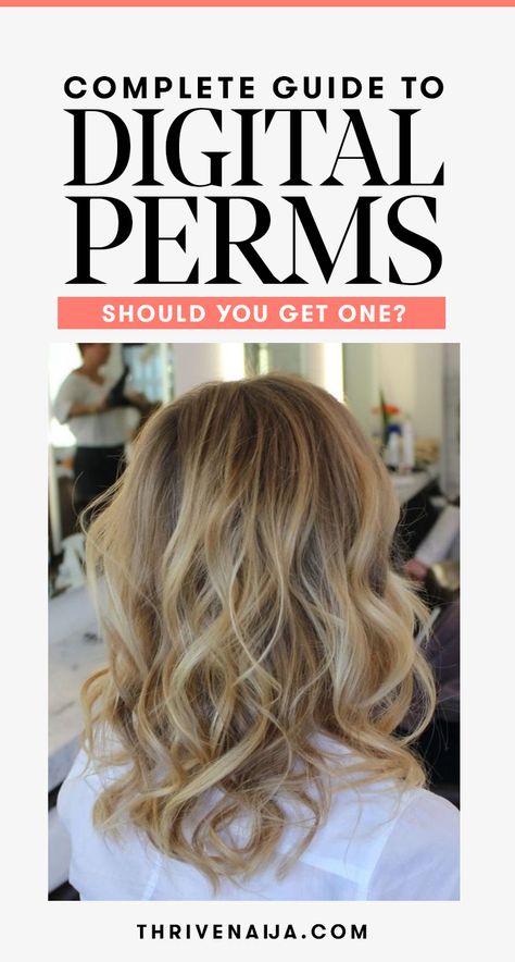 Should you get a digital perm? Beach Perm, Permanent Waves Hair, Digital Perm Short Hair, Loose Curl Perm, Body Perm, Dailysquared Celebrity, Permanent Curls, Types Of Perms, Beach Wave Perm