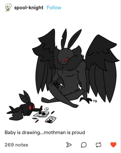 Cryptidcore Drawing, Mothman Art Cute, Cute Cryptids Art, Mothman Fanart Cute, Mothman Icon, Cryptid Fanart, Mothman Doodle, Mothman Comic, Mothman Oc