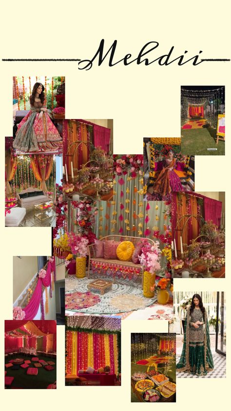 Mehendi Setup, Shadi Photo, Shaadi Ka Ghar, Shaadi Decoration, Haldi Outfits For Bride, Krishna Wall Painting, Mehndi Clothes, Mehndi Decoration Ideas, Wedding Merch