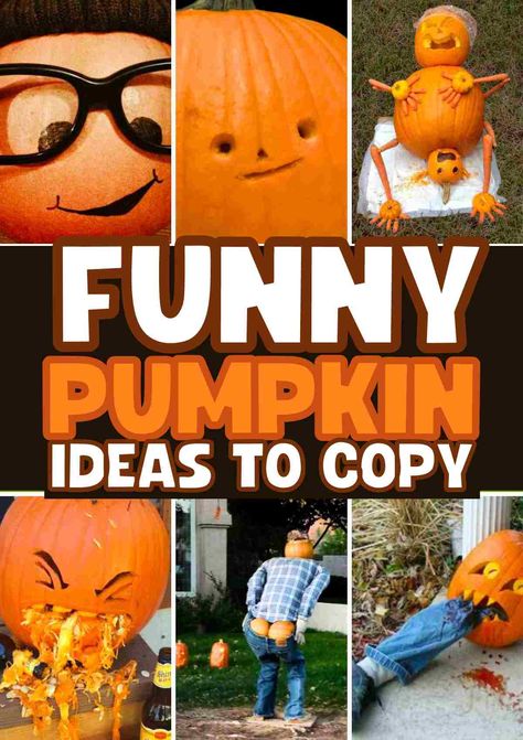 Traditional Pumpkin Carving Face, Pumpkin Carving Funny Easy, Pumpkin Funny Faces, Funny Pumpkin Carvings Ideas, Funny Simple Pumpkin Carvings, Pumpkin Decorating Carving Ideas, Easy But Good Pumpkin Carvings, Fun Pumpkin Carving Ideas Easy, Fun And Easy Pumpkin Carving Ideas