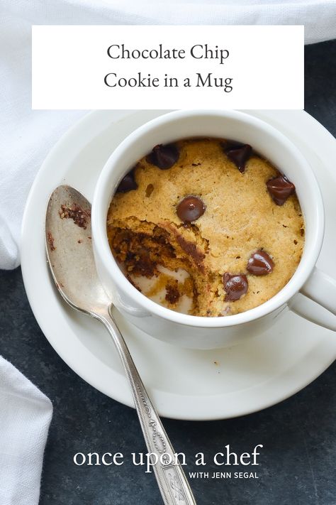 Chocolate Muffin In A Mug, Chocolate Chip Cookie In A Cup, Chocolate Chip Cookie In A Mug, Chocolate Chip Snacks, Mug Chocolate Chip Cookie, Chocolate Chip Cookie Mug Cake, Cookie In A Mug Recipe, Cookie In A Cup, Chocolate Chip Mug Cookie