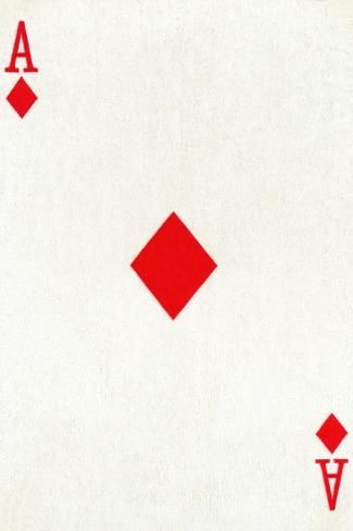 size: 18x12in Giclee Print: Ace of Diamonds from a deck of Goodall & Son Ltd. playing cards, c1940 : Playing Cards Diamonds, Ace Of Diamond Card, Deck Of Cards Aesthetic, Ace Of Diamonds Card, Diamond Playing Card, Philly Tattoo, Ace Cards, Jazz Aesthetic, Ace Of Diamond