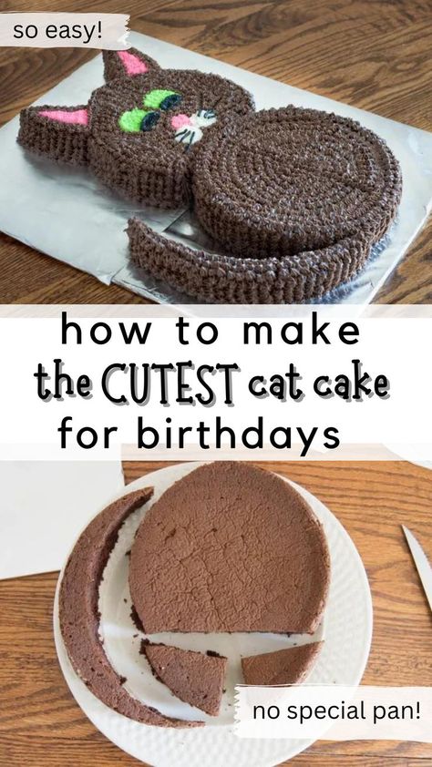 Birthday Cake For Cat, Birthday Cake Decorating Ideas, Make Birthday Cake, Cat Cupcakes, Cake Decorating Ideas, Cake Shapes, Creative Birthday, Different Cakes, Cat Cake