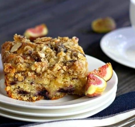 Fig Coffee Cake, Fig Tarts, Fig Recipes Dessert, Fig Coffee, Coffee Crumble, Fig Muffins, Fig Dessert, Fig Bread, Dried Fig