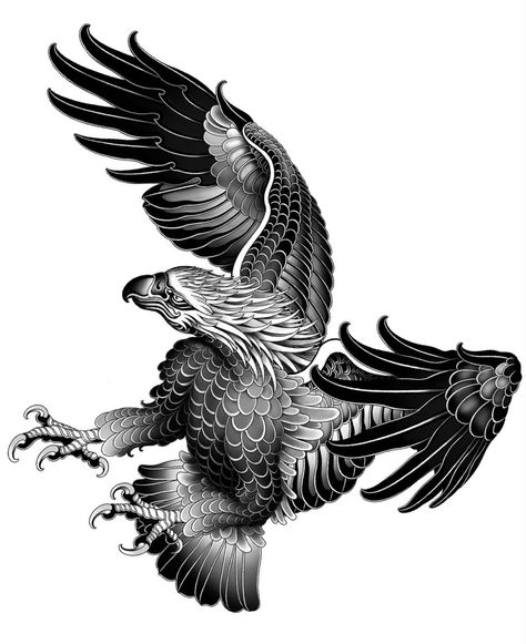 Black Eagle Tattoo, Eagles Tattoo, Tattoo Birds, Traditional Eagle Tattoo, Bird Reference, Eagle Drawing, Native Tattoos, Full Sleeve Tattoo Design, Eagle Tattoos