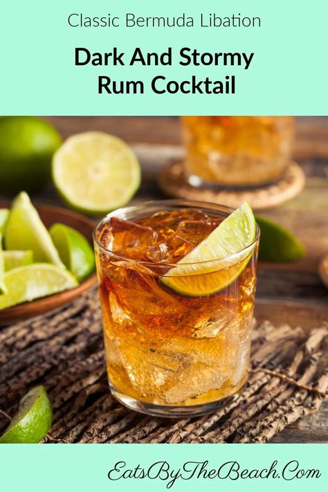 Essen, Dark Rum Drinks Recipes, Dark Rum Drinks, Dark Rum Cocktails, Dark N Stormy Cocktail, Rum Drinks Recipes, Breakfast Kitchen, Rum Recipes, Dark And Stormy