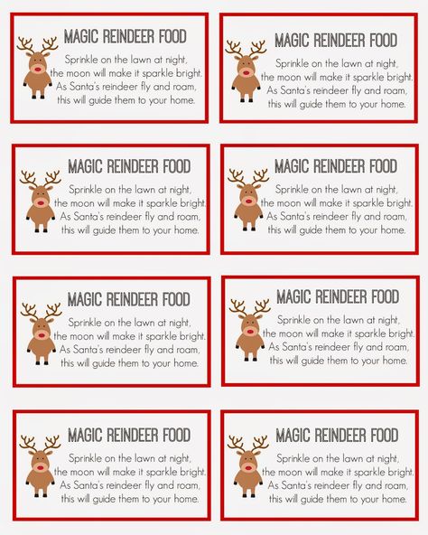 East Coast Mommy: Magic Reindeer Food Magic Reindeer Food Poem, Free Printable Reindeer, Reindeer Food Recipe, Reindeer Food Poem, Reindeer Food Label, Reindeer Food Printable, Christmas Tag Templates, Recipe Printable, Magic Reindeer Food