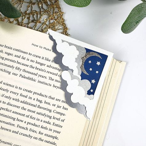 Lightning strikes the night sky on our Stormy Skies Paper Corner Bookmark. Crafted with intricate detail and vibrant coloring, it's a perfect accent for any book lover. Perfect for anyone who has been through their share of stormy nights. We create unconventional handmade bookmarks for a dazzling read! If you love the feel of a book in your hand...but don't want to dogear the page, you'll love our Novel Corners™! Listing includes one (1) bookmark. Handmade in Northern California, USA Bookmarks For Novel, Drawing On A Book Page, Diy Book Corner Bookmark, Book Corner Bookmarks, Corner Bookmark Ideas, Bookmark Ideas Handmade, Book Page Drawing, Bookshelves Organizing, Corner Bookmarks Diy