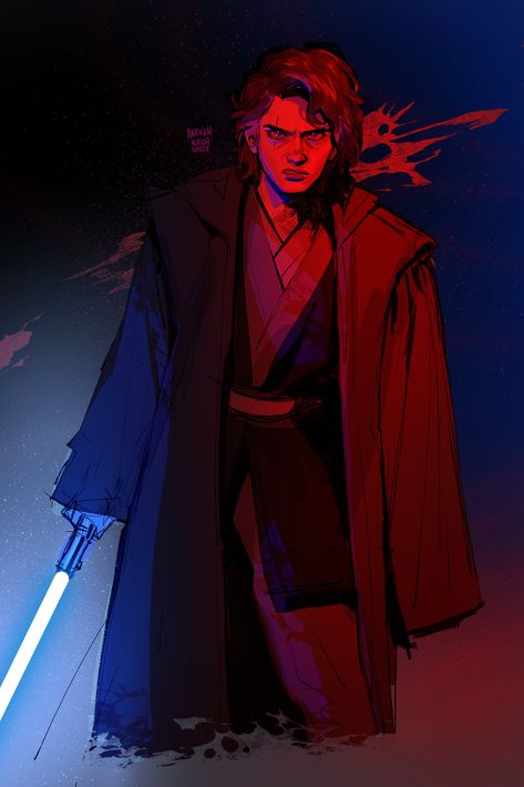 Anakin Skywalker Fanart, Star Wars Anakin Skywalker, Anakin Darth Vader, Anakin Vader, Anakin And Padme, Star Wars Anakin, Star Wars Drawings, Star Wars Wallpaper, Star Wars Artwork