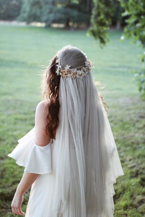 Antique Wedding Veil, Vintage Bridal Headpiece, Floral Wedding Veil, Flower Crown Veil, Juliet Cap Veil, Floral Wedding Veils, Bridal Headpiece Vintage, Veil Floral, Juliet Cap