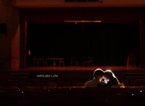 Movies Photoshoot, Theatre Photoshoot, Movie Theater Wedding, School Auditorium, Movie Theater Aesthetic, Theatre Pictures, Theatre Photography, Theatre Wedding, Pre Wedding Videos