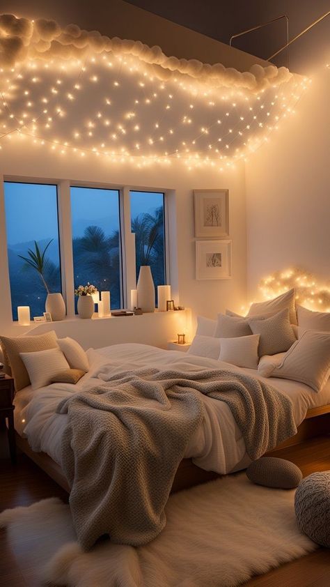 Bedroom Inspiration Cozy, Girly Room Decor, Dream Bedroom Inspiration, Decor Ideas Bedroom, Luxury Room Bedroom, Cute Diy Room Decor, Bedroom Decor Cozy, Room Redesign, Cute Bedroom Decor