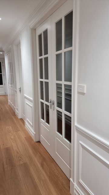 What is your experience - are French doors OK at keeping noise out? - DB-UK French Interior Doors, Office French Doors, French Doors Inside, Room With French Doors, Bedroom French Doors, Solid French Doors, Cavity Sliding Doors, White French Doors, French Doors Bedroom