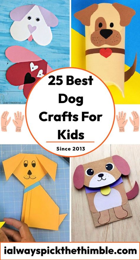 25 Easy Dog Crafts for Kids (Preschoolers and Toddlers) Pet Craft Ideas For Preschool, Easy Dog Craft Preschool, Dog Art Diy Craft Ideas, Puppy Craft Preschool, Dog Crafts For Preschoolers, Dog Preschool Craft, Pets Arts And Crafts Preschool, Dog Activities For Preschool, Dog Crafts For Toddlers