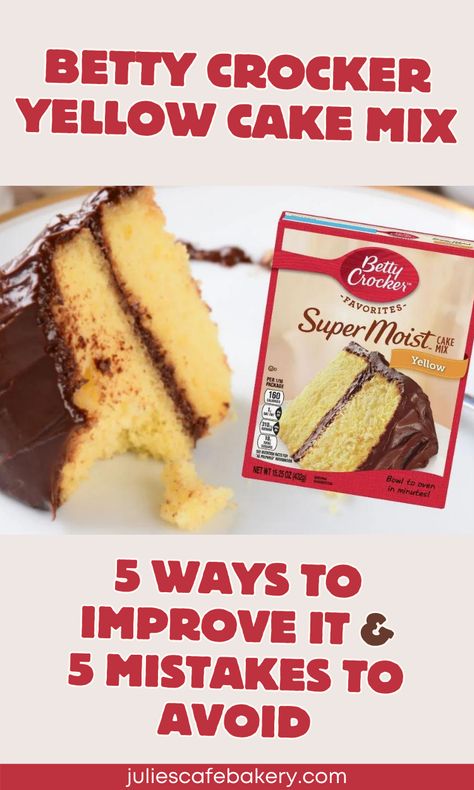 Betty Crocker Yellow Cake Mix How To Make Yellow Cake Mix Better, How To Improve Yellow Box Cake, Yellow Cake Mix Bundt Cake, Betty Crocker Yellow Cake Recipe, Betty Crocker Cake Mix Recipes, Pudding Cake Mix, Sugar Free Yellow Cake, Homemade Yellow Cake, Vanilla Pudding Recipes