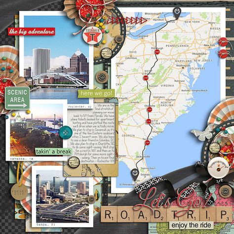 Scrapbooking Layouts Travel, Travel Journal Pages, Cruise Scrapbook, Travel Scrapbook Pages, Album Photo Scrapbooking, Travel Journal Scrapbook, Travel Album, Vacation Scrapbook, Bags Ideas