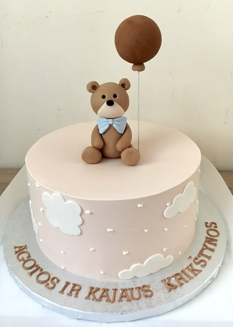 Mini Cake Bear, Tedy Birthday Party, Teddy Bear Theme 1st Birthday Cake, Bear Themed Birthday Cake, 1st Birthday Cake Teddy Bear, Teddy Bear 1st Birthday Cake, Baby Shower Cake Bear Theme, Teddy Bear Baby Shower Cake Boys, Simple Teddy Bear Cake