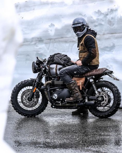 Visit my website for more updates.. Scrambler Motorcycle Ideas, Triumph Scrambler Custom, Triumph Bonneville Scrambler, Offroad Motorcycle, Bike Wallpaper, Custom Bikes Cafe Racers, Motorcycle Street, Cafe Racer Moto, Mountain Roads