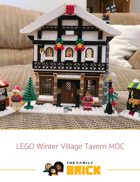 Lego Christmas Sets, Lego For Adults, Village Tavern, Lego Gingerbread House, Lego Christmas Ornaments, Christmas Lego, Lego Christmas Village, Lego Winter Village, Lego Village