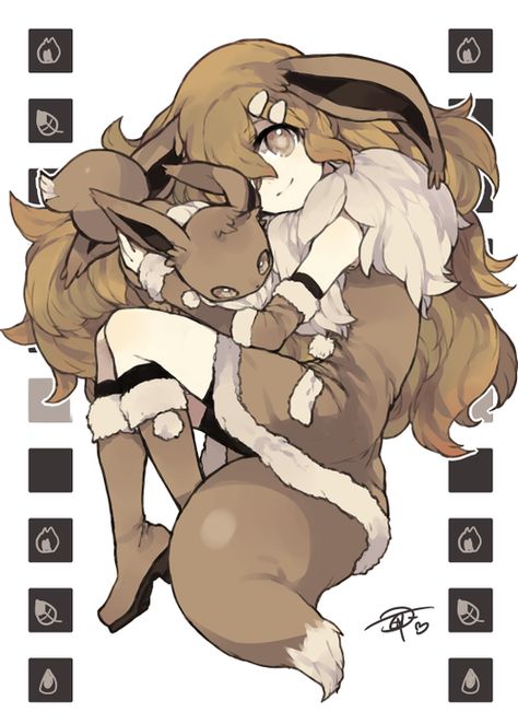 EEVEE GIJINKA Evee Evolution, Pokemon Human Form, Evolution Art, Gijinka Pokemon, Cute Dog Drawing, Pokemon People, Halloween Idea, Pokemon Gijinka, Pokemon Eeveelutions