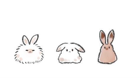 Rabbit Draw Easy, Bunny Drawings Simple, Drawing Bunnies Easy, Bunny Doodle Aesthetic, Drawing Cute Rabbit, Cute Doodles Bunny, Bunny Sketch Cute, Bunny Doodle Cute, Simple Cute Animal Doodles