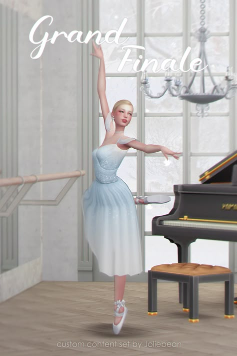 Sims 4 Ballerina Cc, Ballerina Outfit, Sims 4 Cas Mods, Sims 4 Poses, The Sims 4 Packs, Sims 4 Dresses, Ballet Clothes, Ballerina Dress, Sims 4 Mm