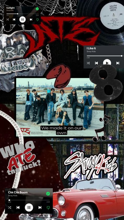 STREAM ATE!! STRAY KIDS ATE!!! #skz #straykids #straykidsate #ateskz Books And Pens Photography, Kids Collage, Kids Background, Beautiful Wallpapers Backgrounds, Savage Kids, Kids Poster, Aesthetic Themes, Aesthetic Images, Red Aesthetic