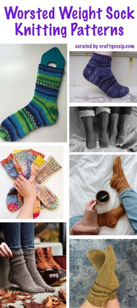 Worsted Weight Sock Knitting Patterns – Knitting Sock Yarn Knitting Patterns, Crochet Sock Pattern Free, Sheep Knitting Pattern, Knitted Socks Free Pattern, Knit Boot Socks, Crochet Socks Pattern, Candles Diy, Knitting Paterns, Sock Knitting