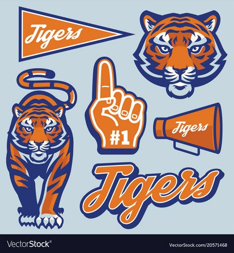 Turkey Cartoon, Tiger Vector, Baseball Teams Logo, Sports Logo Inspiration, Sports Design Ideas, Sports Badge, College Stickers, Sport Branding, Sports Logo Design