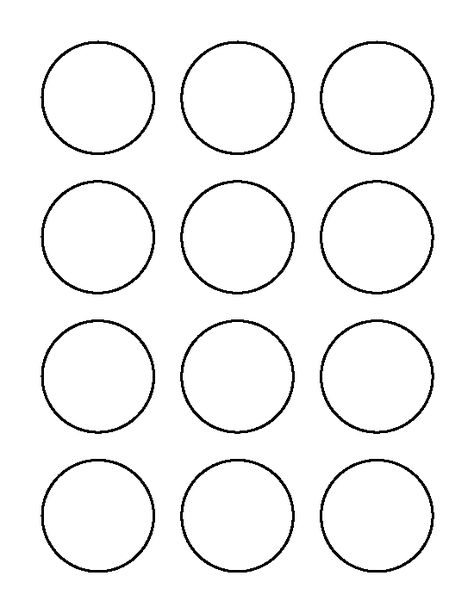 2 inch circle pattern. Use the printable outline for crafts, creating stencils, scrapbooking, and more. Free PDF template to download and print at http://patternuniverse.com/download/2-inch-circle-pattern/ Macaron Template, Printable Circles, Printable Shapes, Shape Templates, Circle Template, Free Shapes, Circle Labels, Round Labels, Jar Labels