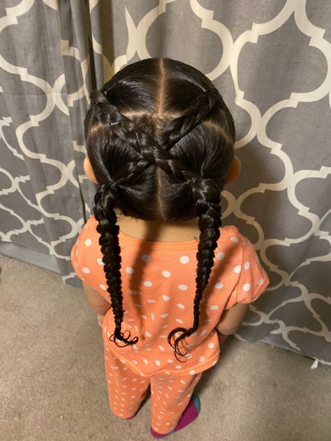 Simple Little Black Girls Hair Style, Curly Hairstyles For Little Kids, Cute Little Mixed Girl Hair Styles, Cute Hairstyles For Mixed Girls Kids, Little Mixed Girl Hairstyles Easy Simple Curly, Toldders Hairstyle, Little Mixed Girl Hairstyles Easy Braids, Easy Mixed Hairstyles Kids, Protective Hairstyles For Mixed Kids