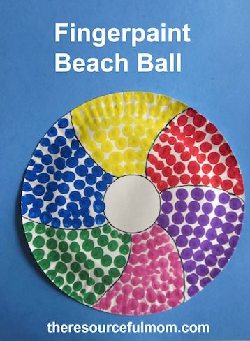 Fingerprint Beach Ball Beach Ball Template, Beach Ball Crafts, Beach Art Projects, Ball Coloring Pages, Beach Theme Preschool, Ball Template, Beach Crafts For Kids, Summer Crafts For Toddlers, Summer Preschool Crafts