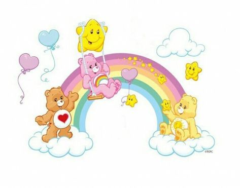 Care Bears Art, Black Wall Stickers, Care Bears Birthday Party, Care Bear Tattoos, Transparent Wall, Care Bears Vintage, Care Bear Party, Care Bear Birthday, Care Bears Cousins