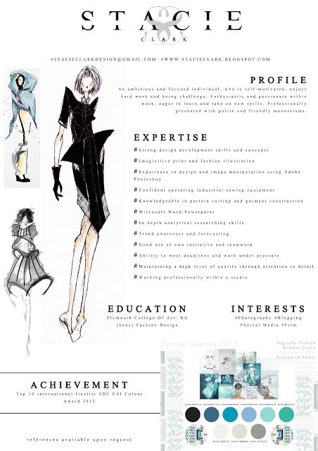 Fashion CV example and how it was created http://stacieclark.blogspot.co.uk/2013/05/creative-cv_17.html                                                                                                                                                                                 More Cv Fashion Designer, Cv Original Design, Fashion Designer Resume, Layout Cv, Fashion Cv, Portfolio Layout Template, Fashion Resume, Cv Example, Cv Original