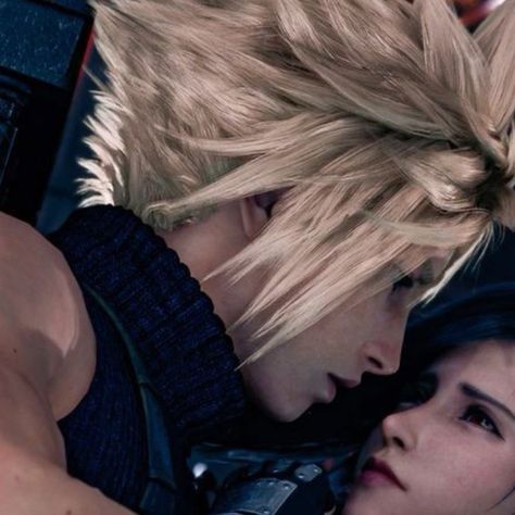 Final Fantasy Matching Icons, Cloud X Tifa, Cybergoth Anime, Final Fantasy Cloud, Matching Pfp's, Cloud And Tifa, Discord Profile, Cloud Strife, Great Love Stories