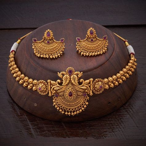 Gold Necklace Set 20 Grams Latest, Latest 20 Grams Gold Necklace Designs, 16 Grams Gold Necklace Designs, 20 Grams Gold Necklace Designs, 20grams Gold Necklace Designs, Gold Earing, Antique Necklace Set, Trendy Jewellery, Gold Jewels Design