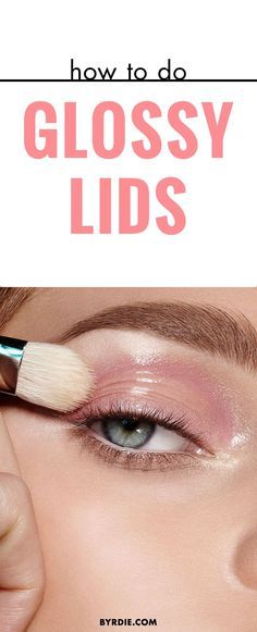 Get glossy eyelids sans stickiness // via @byrdiebeauty Glossy Eyelids, Glossy Eyeshadow, Glossy Lids, Glossy Eyes, Dewy Makeup, Glossy Makeup, Cream Eyeshadow, Makeup Techniques, Pull Off